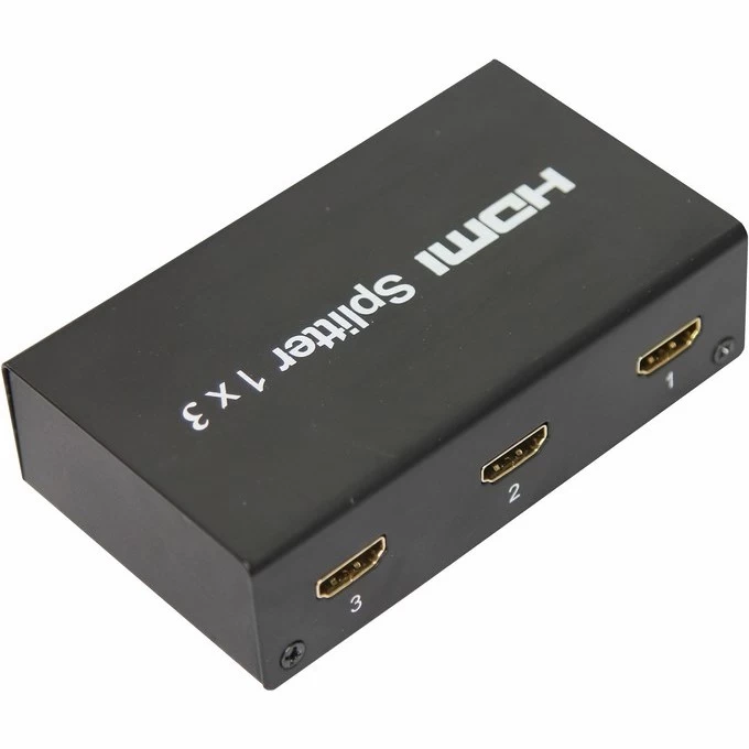 Делитель REXANT на 3 гнезда HDMI, металл 17-6900 Делитель REXANT на 3 гнезда HDMI, металл 17-6900