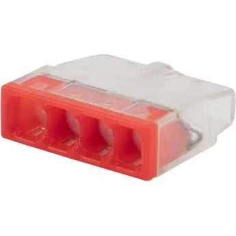 Экспресс-клемма с пастой REXANT СМК 2273-244, 4-проводная 0.5-2.5 мм², прозрачная, блистер (5 шт./уп.) Экспресс-клемма с пастой REXANT СМК 2273-244, 4-проводная 0.5-2.5 мм², прозрачная, блистер (5 шт./уп.)