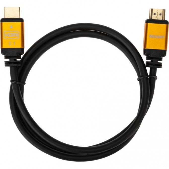 Кабель REXANT HDMI - HDMI 2.1 длина 1.5 метра GOLD 17-6003 Кабель REXANT HDMI - HDMI 2.1 длина 1.5 метра GOLD 17-6003