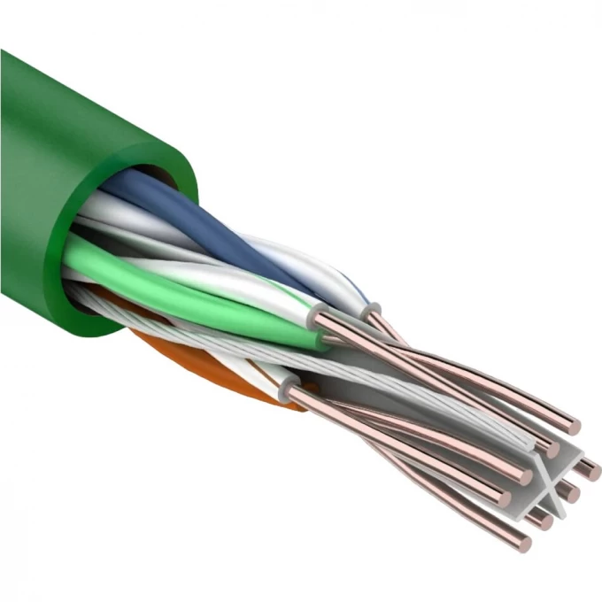 Кабель витая пара REXANT U/UTP, CAT 6, нг(А)-HFLTx, 4х2х0,575мм, 23AWG, INDOOR, SOLID, 305м 01-0072 Кабель витая пара REXANT U/UTP, CAT 6, нг(А)-HFLTx, 4х2х0,575мм, 23AWG, INDOOR, SOLID, 305м 01-0072