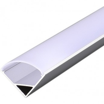 Комплект углового алюминиевого профиля REXANT с рассеивателем, 16х16мм, 1м Комплект углового алюминиевого профиля REXANT с рассеивателем, 16х16мм, 1м