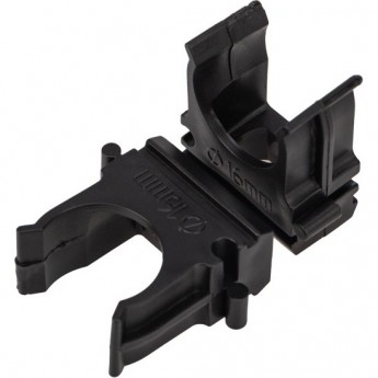 Крепеж-клипса REXANT для трубы ø 16 мм черная (10 шт./уп.)