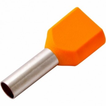 Наконечник штыревой REXANT F-12 мм 2х4 мм² втулочный изолированный оранжевый Наконечник штыревой REXANT F-12 мм 2х4 мм² втулочный изолированный оранжевый