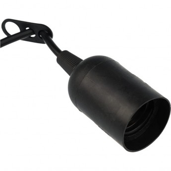 Патрон подвесной REXANT с клеммной колодкой E27 черный, с этикеткой, индивидуальный пакет Патрон подвесной REXANT с клеммной колодкой E27 черный, с этикеткой, индивидуальный пакет