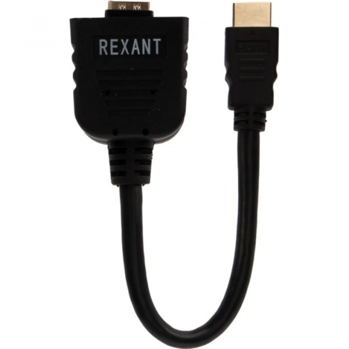 Переходник REXANT штекер HDMI - 2 гнезда HDMI с проводом, черный 17-6832 Переходник REXANT штекер HDMI - 2 гнезда HDMI с проводом, черный 17-6832