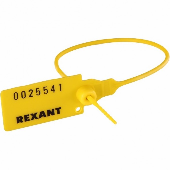 Пломба REXANT пластиковая номерная 220 мм желтая 07-6112 Пломба REXANT пластиковая номерная 220 мм желтая 07-6112