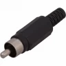 Разъем REXANT штекер RCA чёрный пайка 14-0404