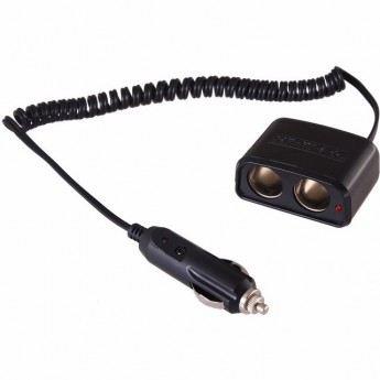 Разветвитель автоприкуривателя REXANT 2 гнезда, шнур спираль 1.5 м Разветвитель автоприкуривателя REXANT 2 гнезда, шнур спираль 1.5 м