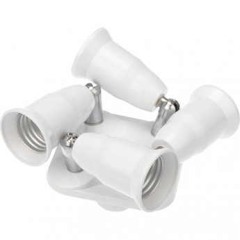 Разветвитель цокольный REXANT Е27-4хЕ27 белый Разветвитель цокольный REXANT Е27-4хЕ27 белый