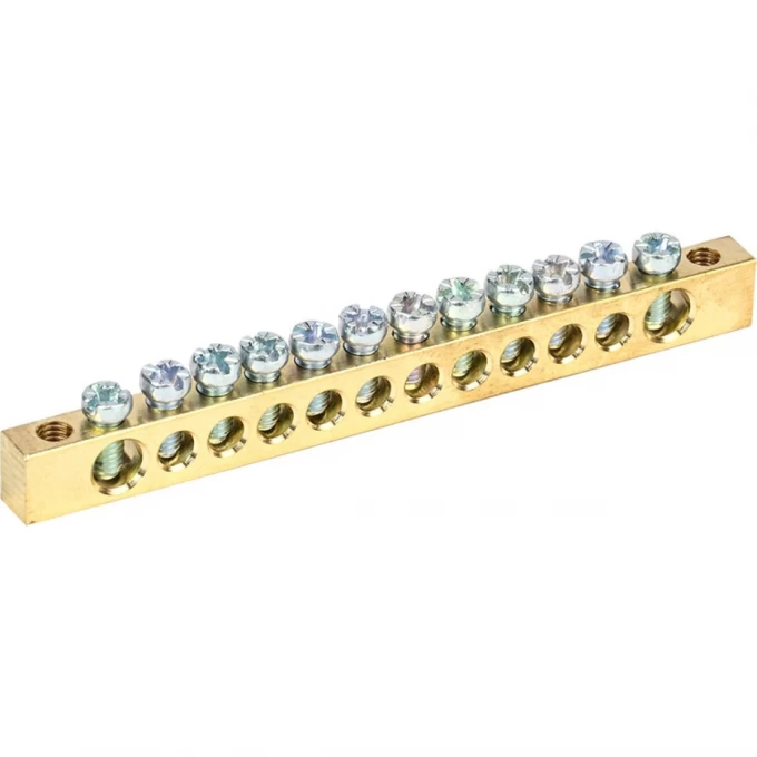 Шина REXANT PEN «земля-ноль» 6х9 мм 12/2 (12 групп/крепеж по краям) 11-2368 Шина REXANT PEN «земля-ноль» 6х9 мм 12/2 (12 групп/крепеж по краям) 11-2368