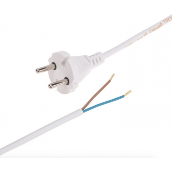 Шнур электрический REXANT с вилкой ПВС 2х0,75 мм² 3м, белый