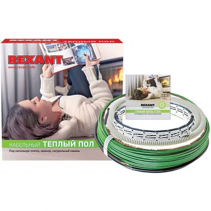 Теплый пол REXANT SLIM RNB-105-1900 (1900Вт/105м/ S обогрева, м2: 8,5-12,5) двухжильный 51-0507-3 Теплый пол REXANT SLIM RNB-105-1900 (1900Вт/105м/ S обогрева, м2: 8,5-12,5) двухжильный 51-0507-3