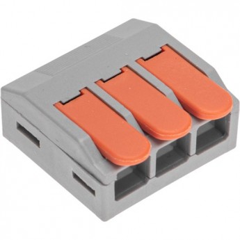 Универсальная клемма REXANT СМК 222-613/221-613, 3-проводная серая 0,5-4/6 мм² (25 шт/уп) Универсальная клемма REXANT СМК 222-613/221-613, 3-проводная серая 0,5-4/6 мм² (25 шт/уп)