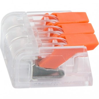 Универсальная компактная клемма REXANT СМК 221-413, 3-проводная до 4,0 мм² (пакет 5 шт/уп) Универсальная компактная клемма REXANT СМК 221-413, 3-проводная до 4,0 мм² (пакет 5 шт/уп)